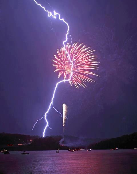 Photo:  firework  and lighting